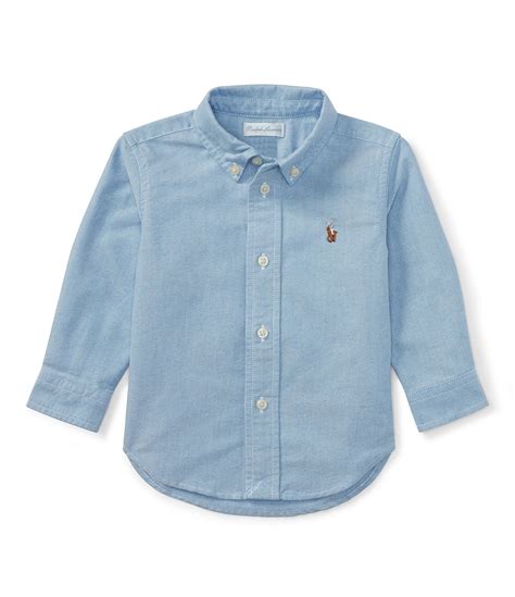 GUESS Baby Boys Long Sleeve Oxford Stretch 